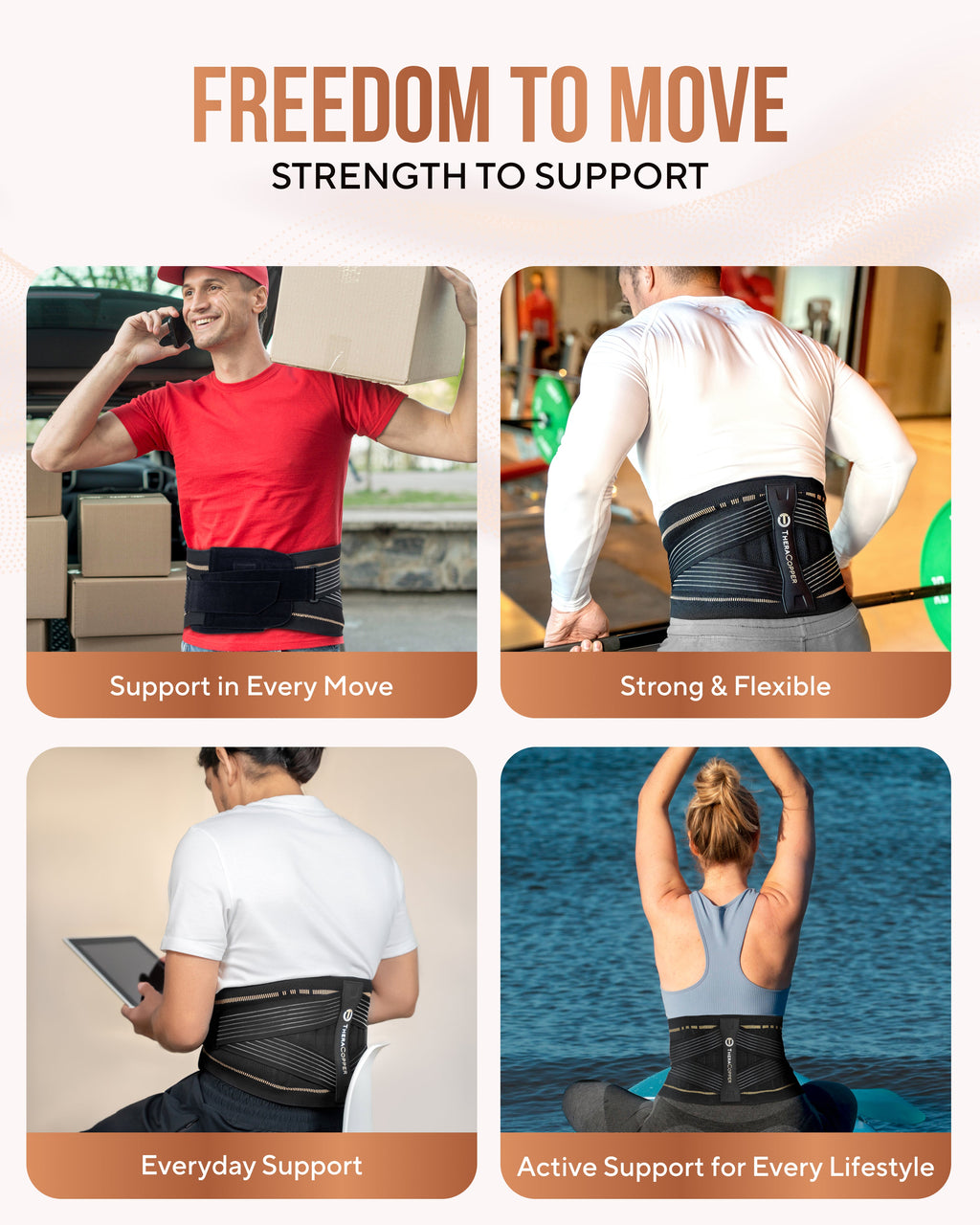 TheraCopper Lumbar Support Brace