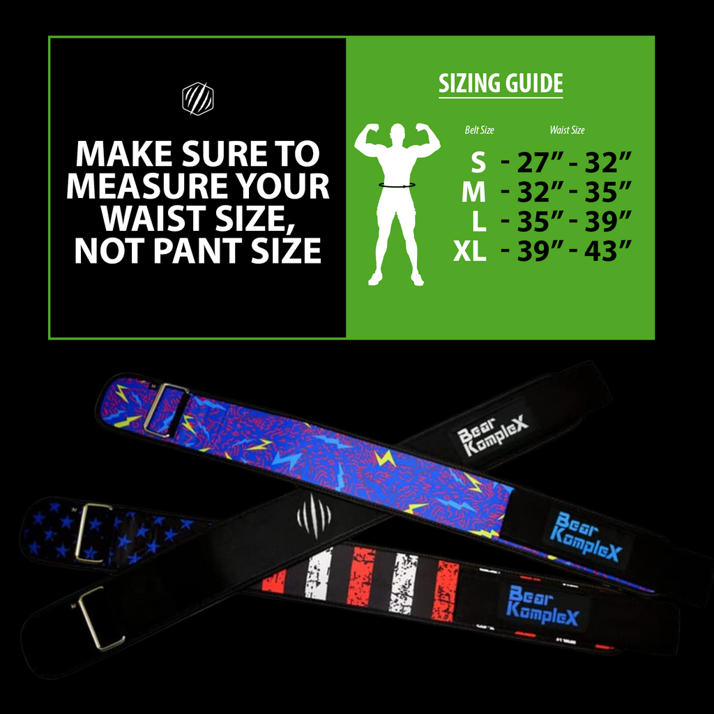 Bear KompleX 4" Straight Weightlifting Belt | Hook & Loop | Multiple Colors