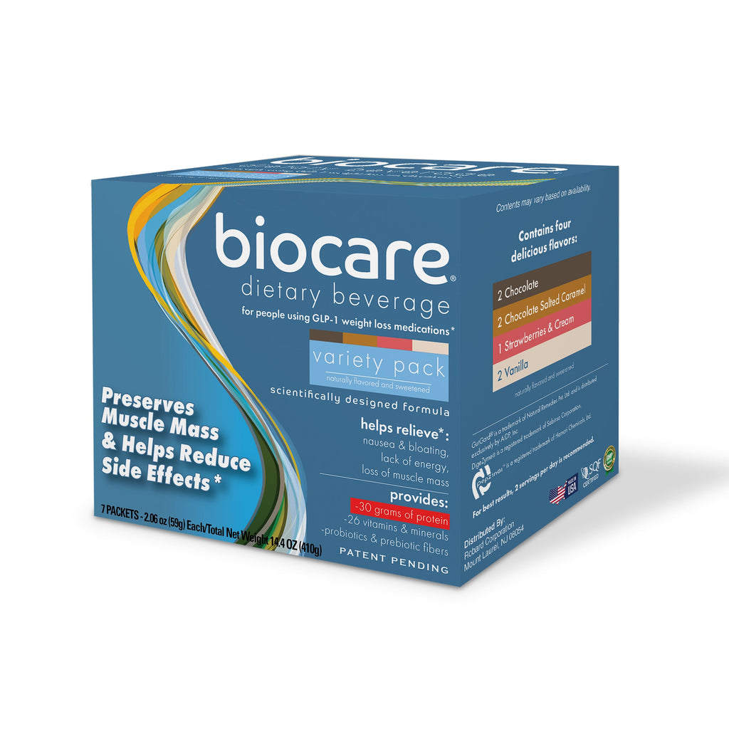 Biocare 30G Protein Beverage Variety Pack | GLP-1 Friendly | 7-Count