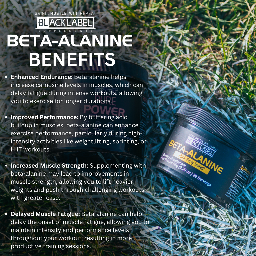 BLACKLABEL Beta-Alanine Supplement — 200g | Pre-Workout Endurance