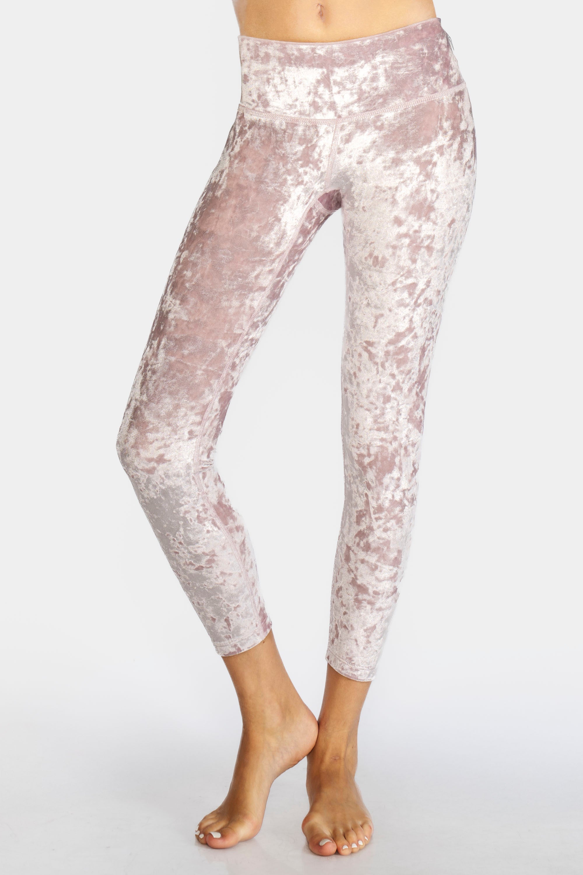 Velvet Cropped Leggings Made in USA