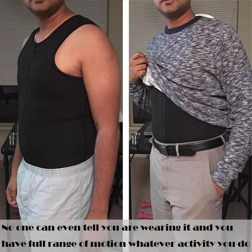 Men's Slimming Body Shaper | Zipper Chest Compression Shirt