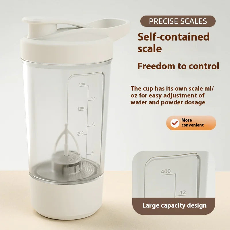 400ml Electric Protein Shaker Bottle — USB Rechargeable