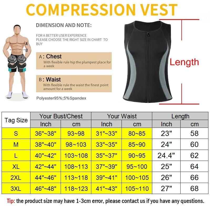 Men's Slimming Body Shaper | Zipper Chest Compression Shirt