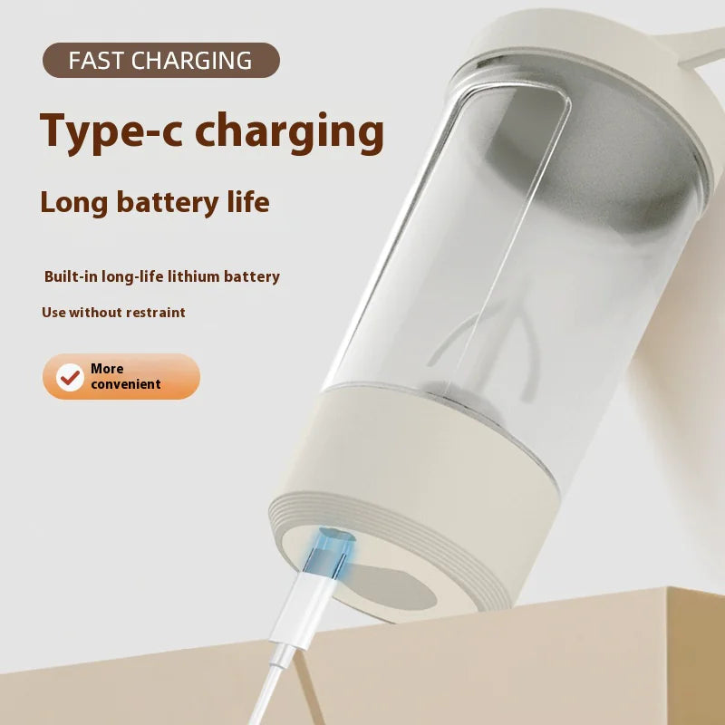 400ml Electric Protein Shaker Bottle — USB Rechargeable