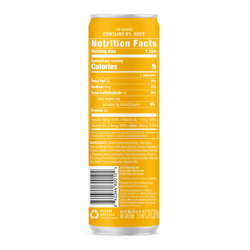 Energy Drink - Sparkling Mango Burst (12-Pack)