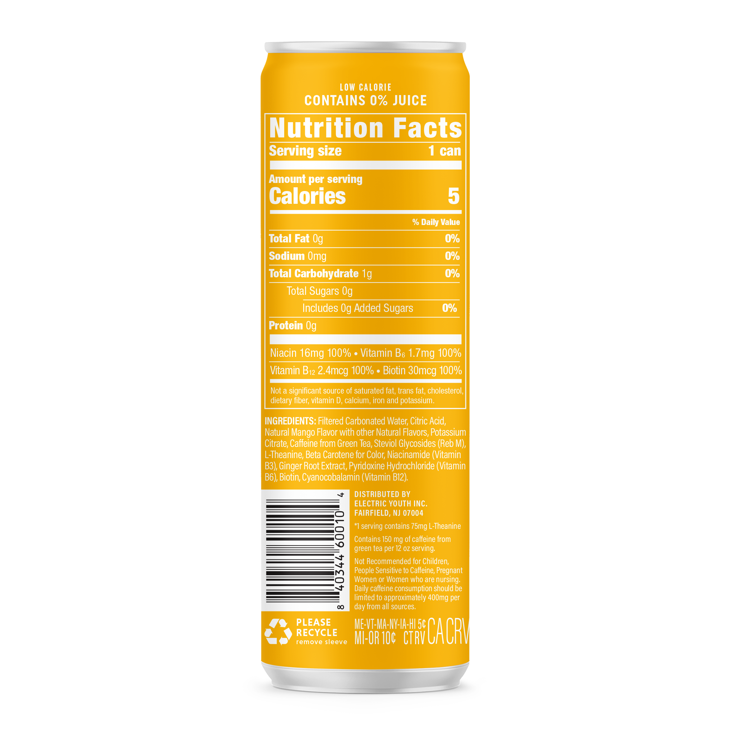 Energy Drink - Sparkling Mango Burst (12-Pack)