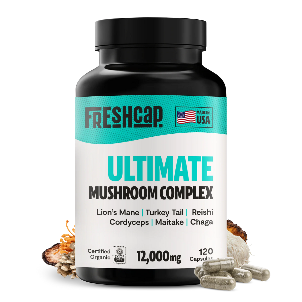 Organic Mushroom Complex | Six-Mushroom Adaptogen Blend