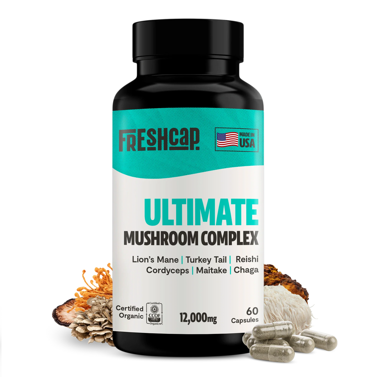 Organic Mushroom Complex | Six-Mushroom Adaptogen Blend