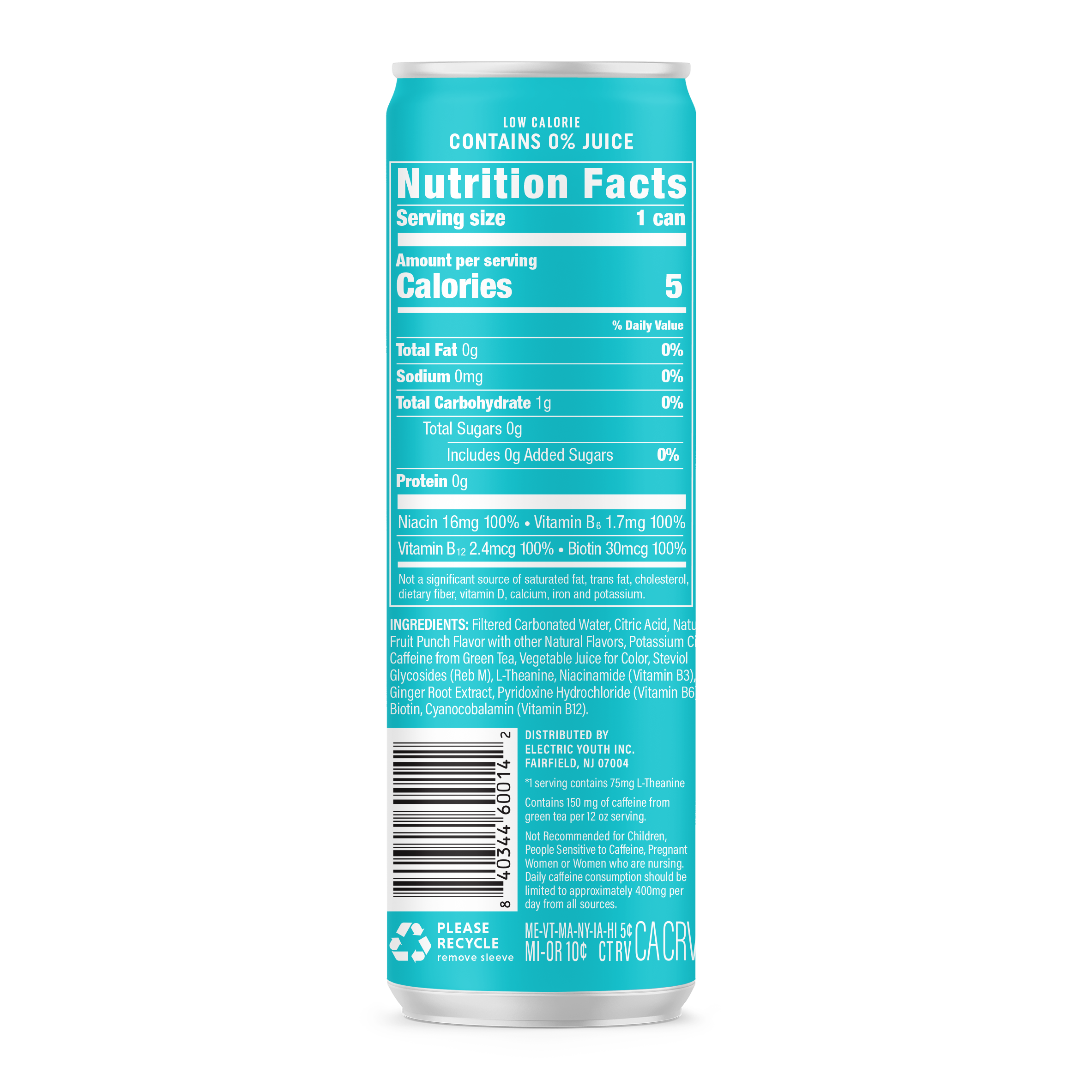 Energy Drink - Sparkling Tropical Punch (12-Pack)