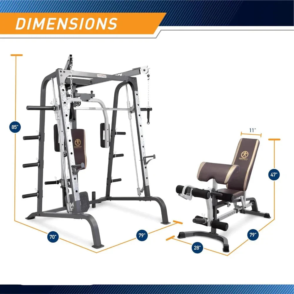 Smith Cage & Leg Press Home Gym Combo