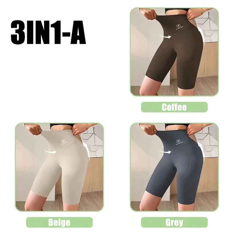 Women's High Waist Push-Up Gym Shorts