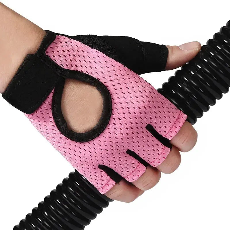 Women's Workout Gloves — Half Finger, Anti-Slip Grip