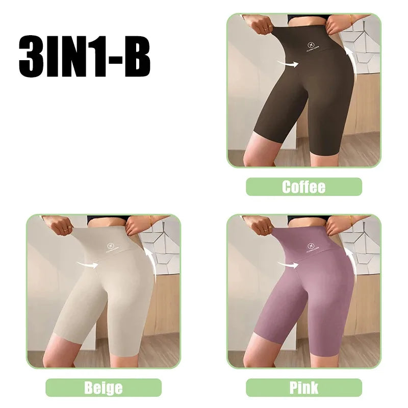 Women's High Waist Push-Up Gym Shorts