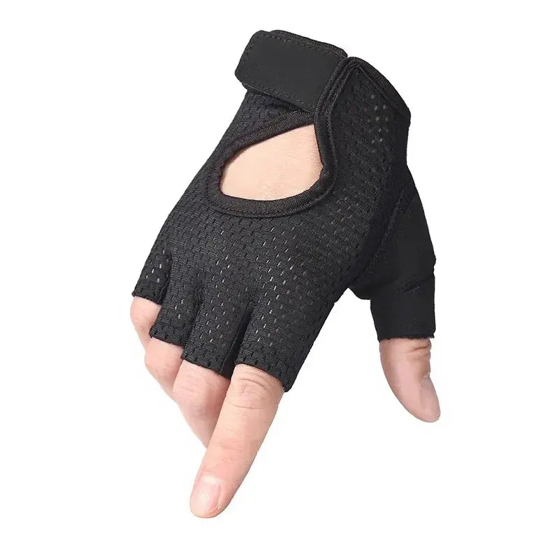 Women's Workout Gloves — Half Finger, Anti-Slip Grip