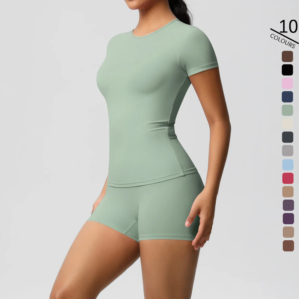 2PC Quick-Dry Gym Shorts & Top Set