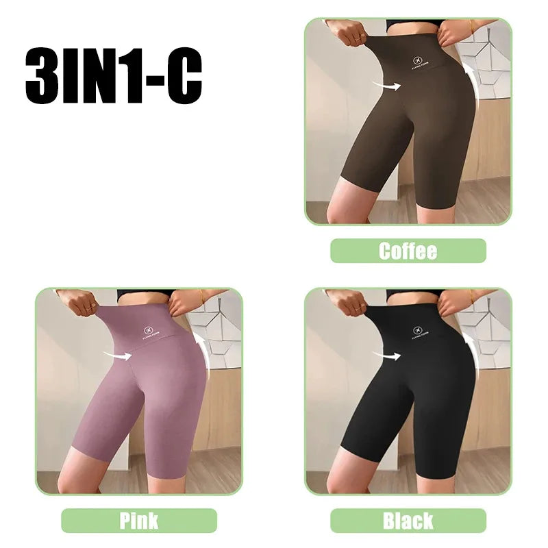 Women's High Waist Push-Up Gym Shorts