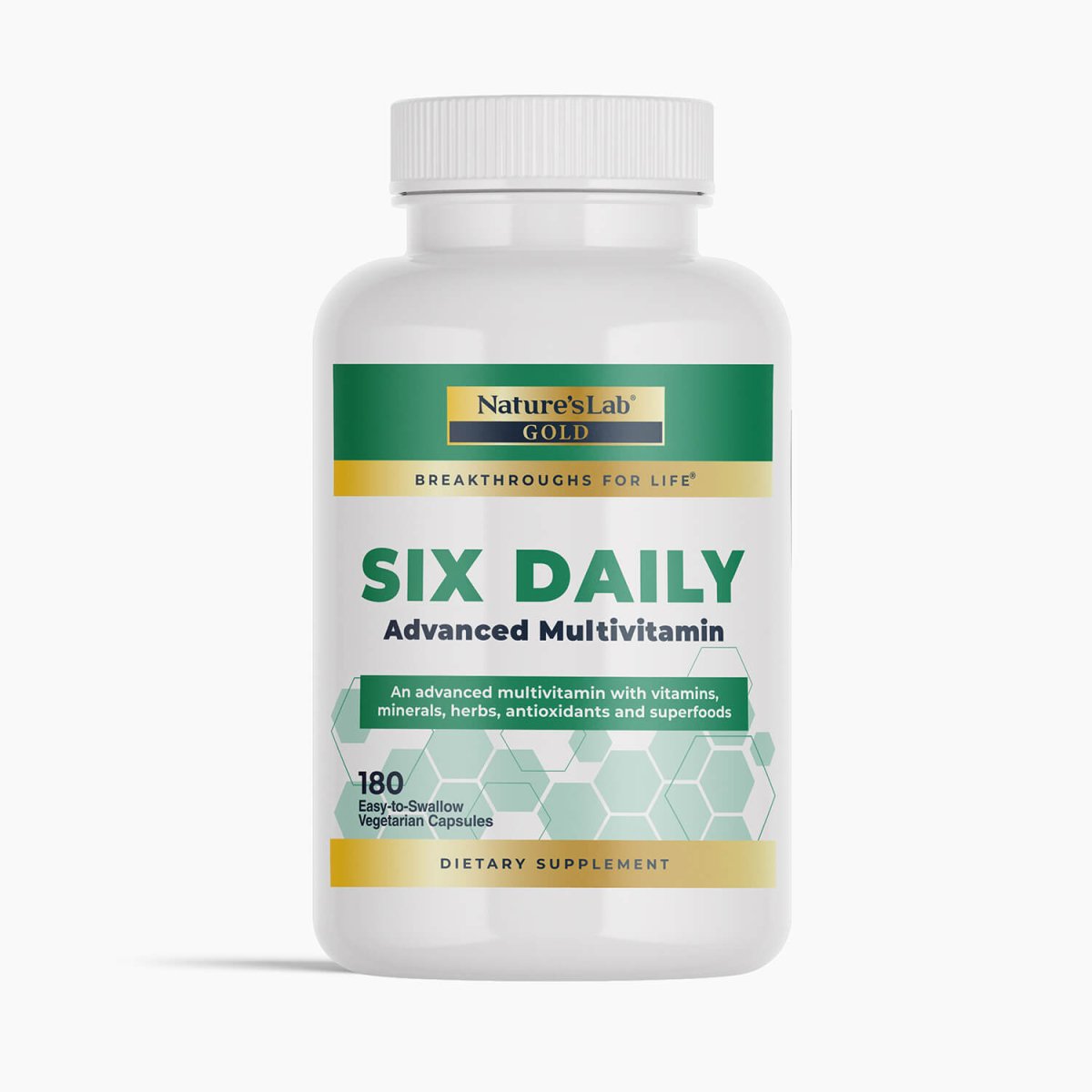 Nature's Lab Gold Six Daily Multivitamin — 180 Capsules | 30-Day Supply