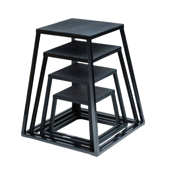 Steel Plyometric Jump Box — Anti-Slip, Stackable (12", 18", 24")