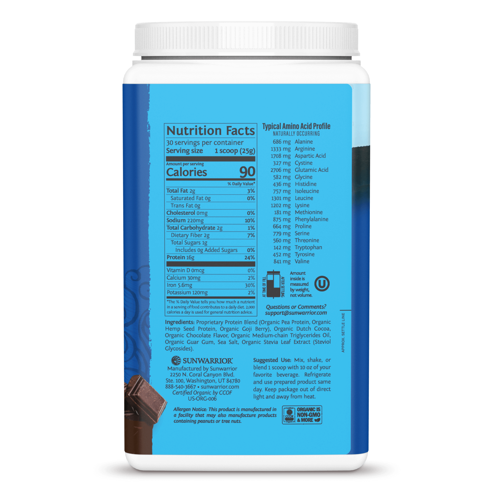 Warrior Blend Organic Protein - Chocolate