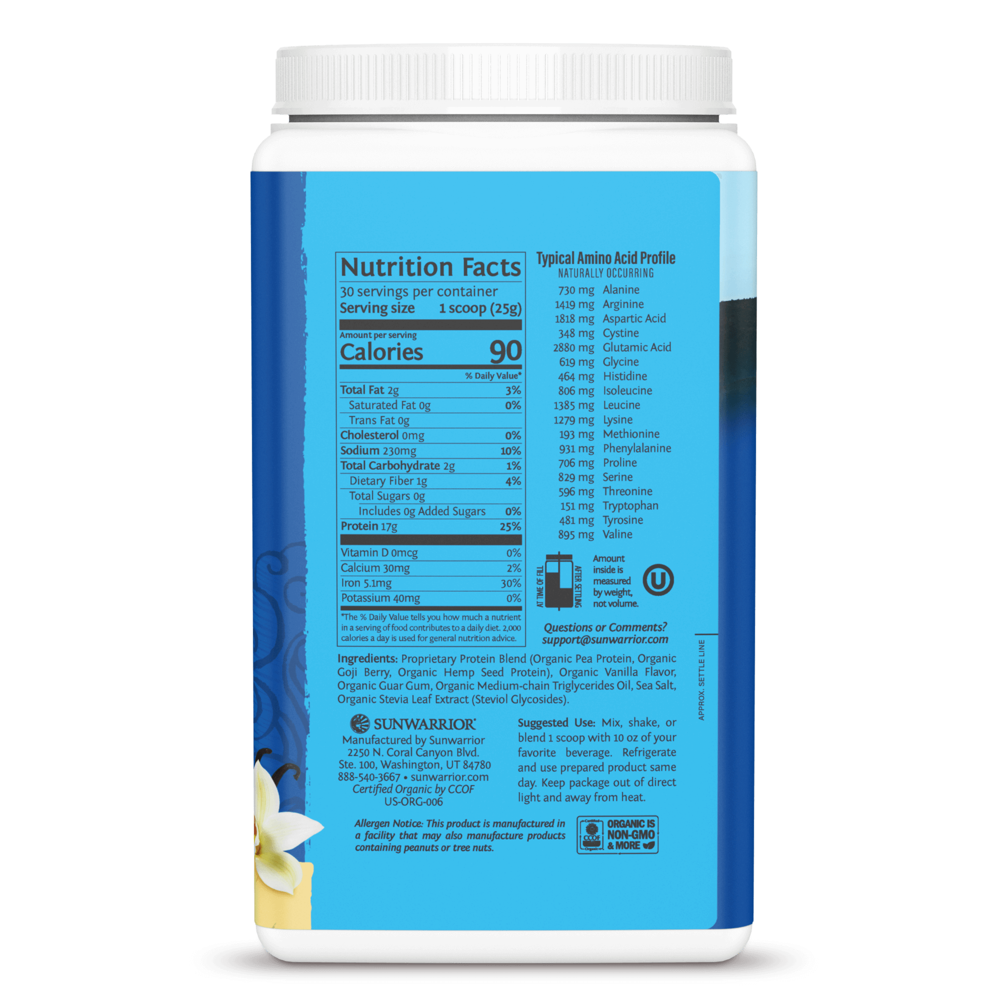 Warrior Blend Organic Protein - Vanilla