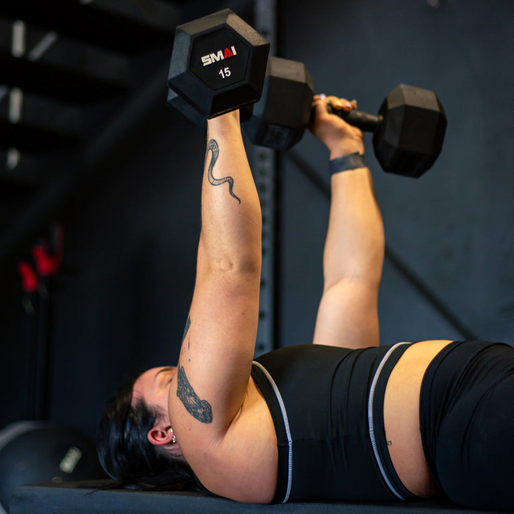 Rubber Hex Dumbbells (Pair)