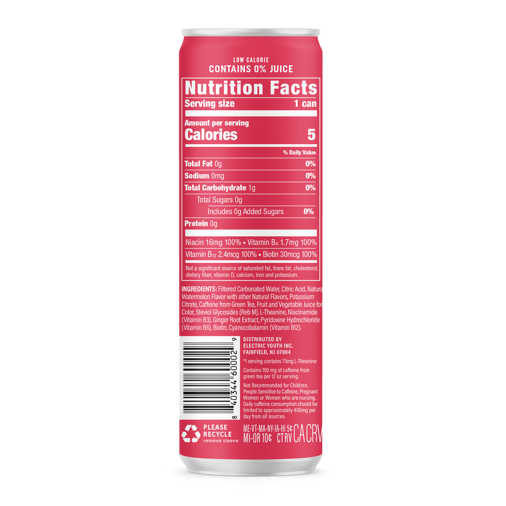 Energy Drink - Sparkling Watermelon Splash (12-Pack)