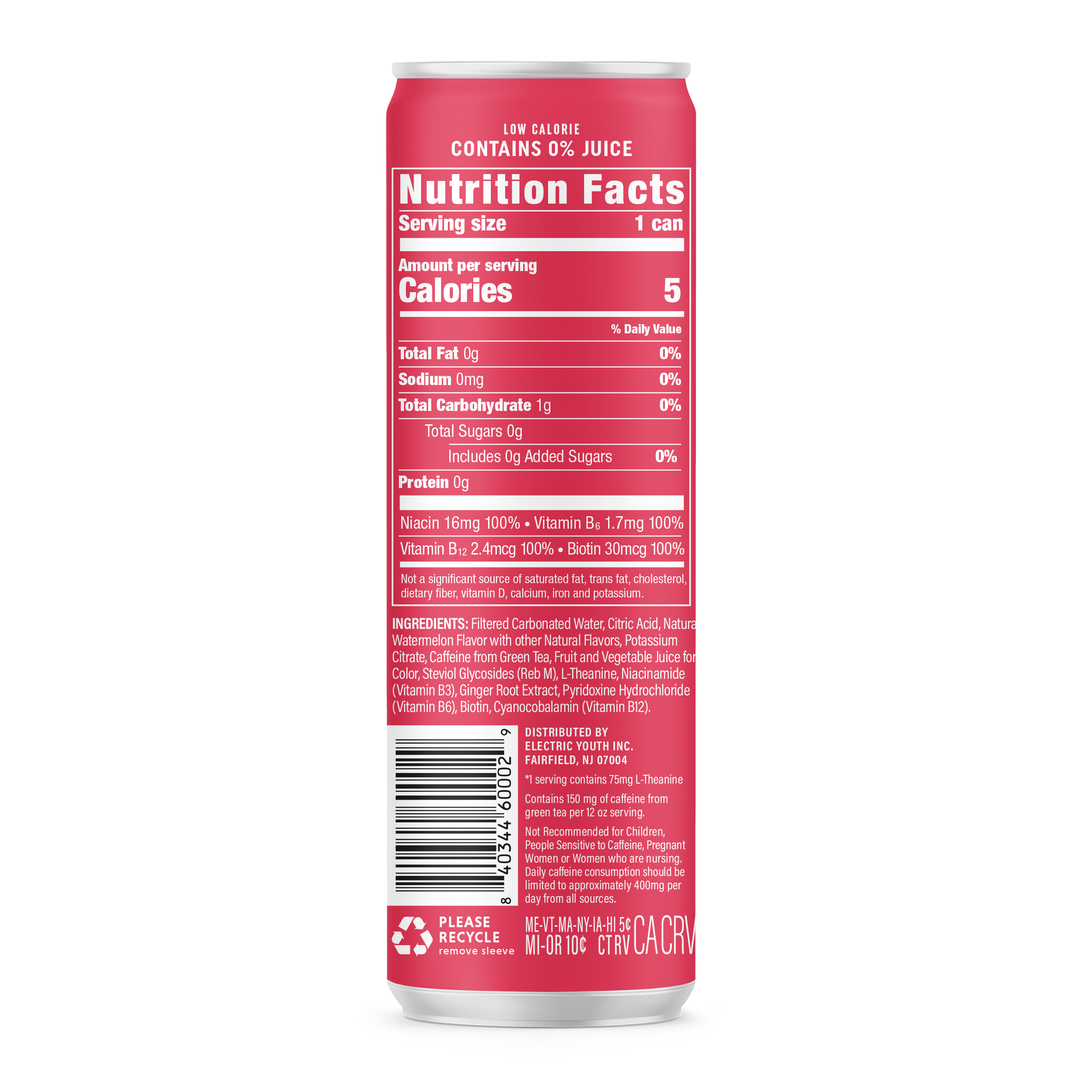 Energy Drink - Sparkling Watermelon Splash (12-Pack)