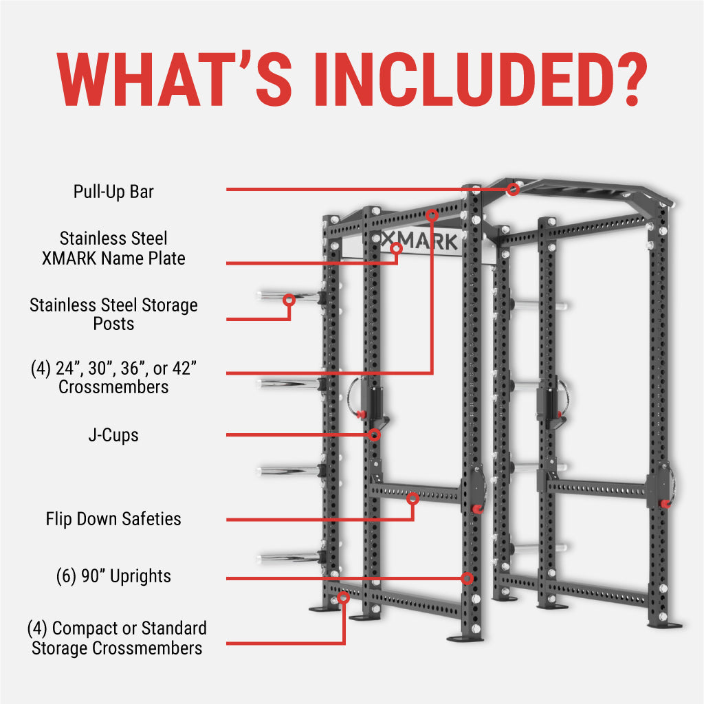 XMARK Viper Power Rack with Storage & Flip Down Safeties