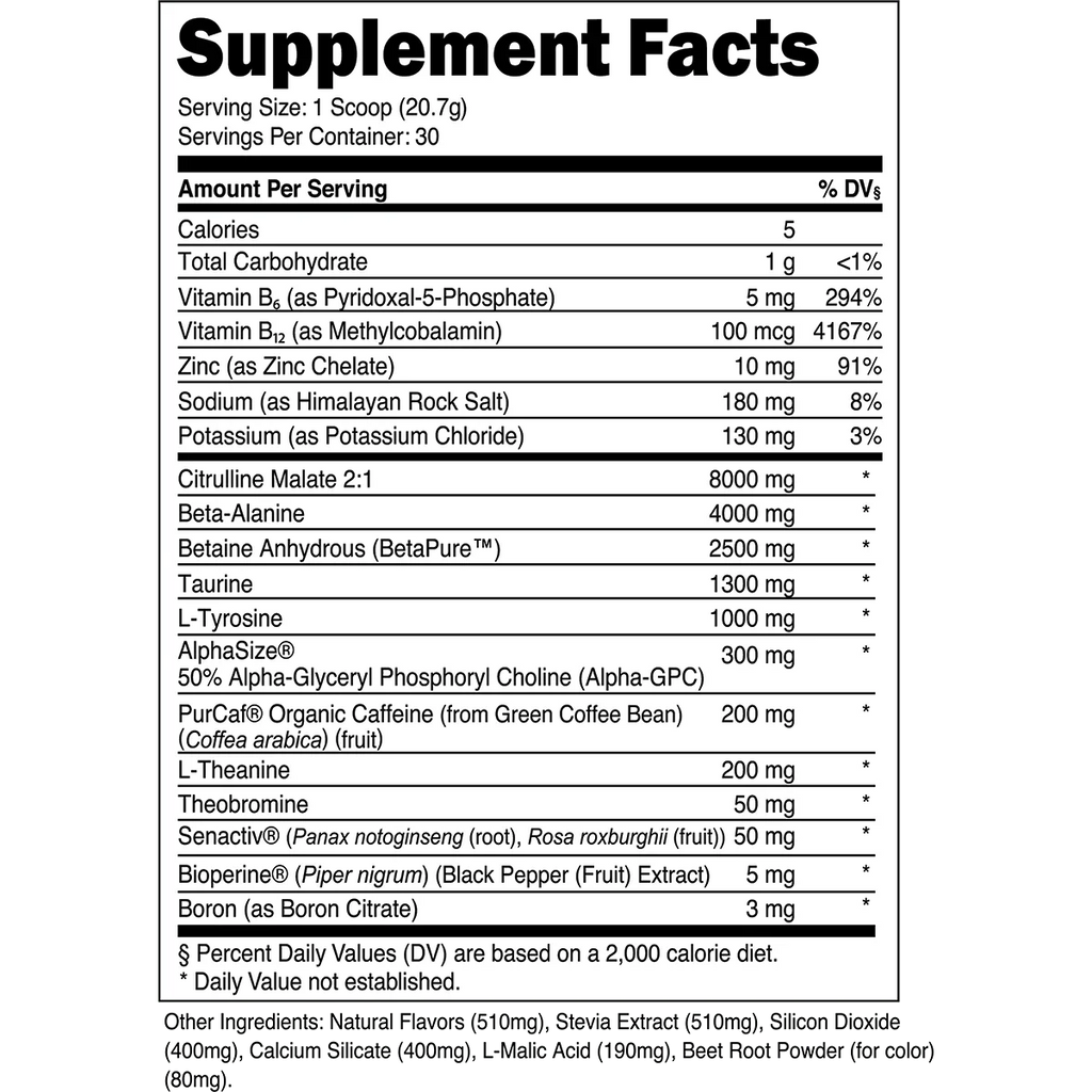 Transparent Labs BULK Pre-Workout (30 Servings)