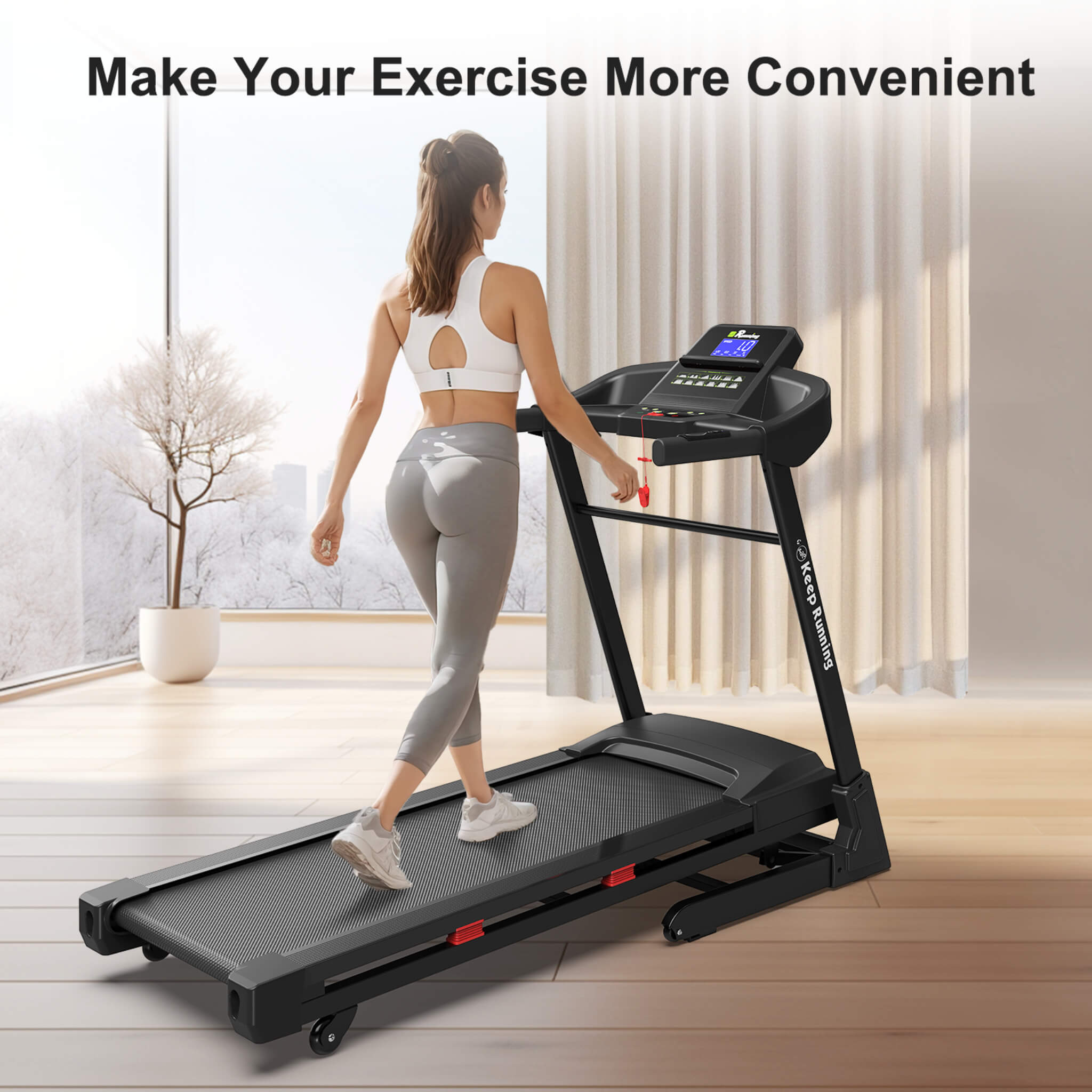 Rovix Compact 3.5HP Foldable Electric Treadmill with Bluetooth & 12 Pre-Set Programs