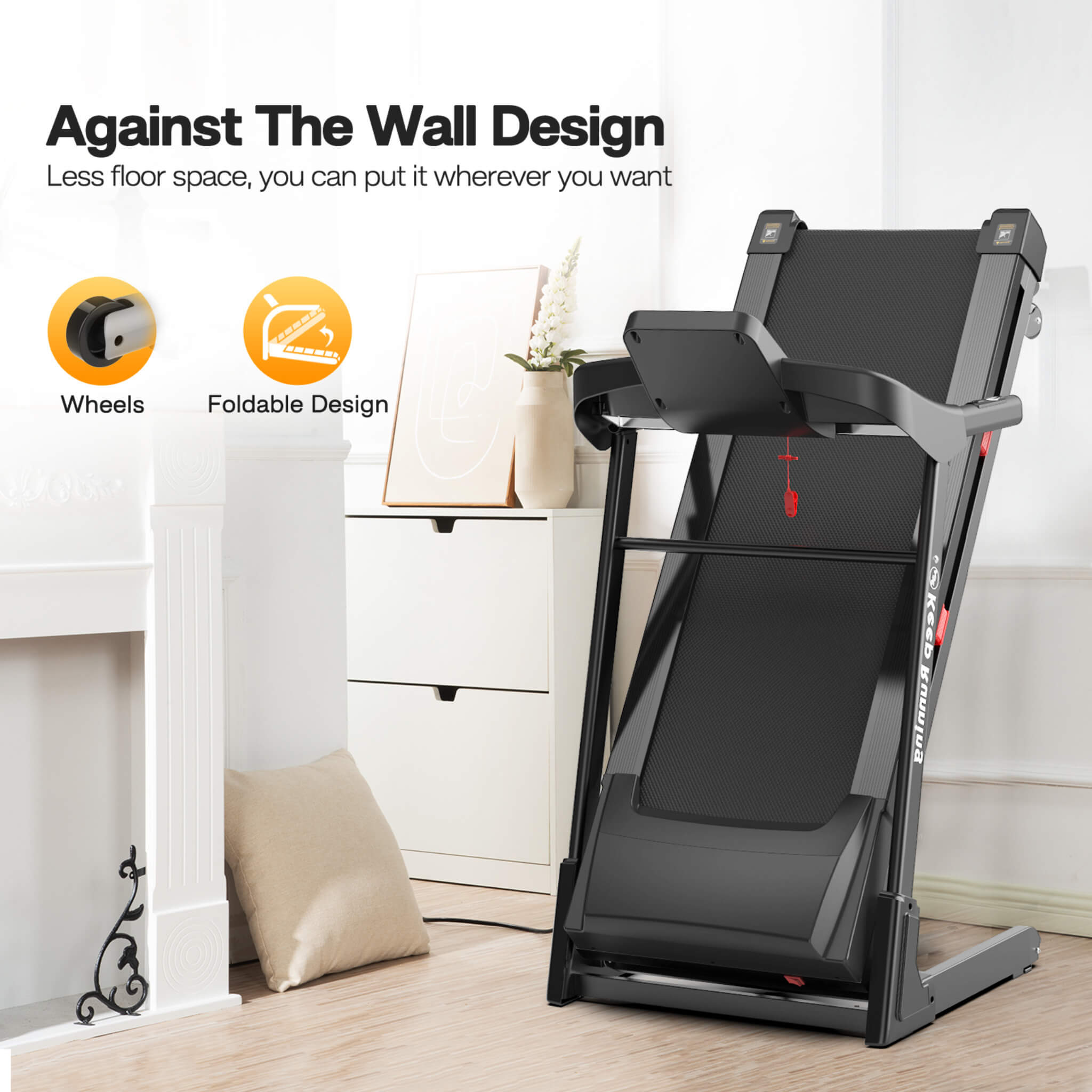 Rovix Compact 3.5HP Foldable Electric Treadmill with Bluetooth & 12 Pre-Set Programs