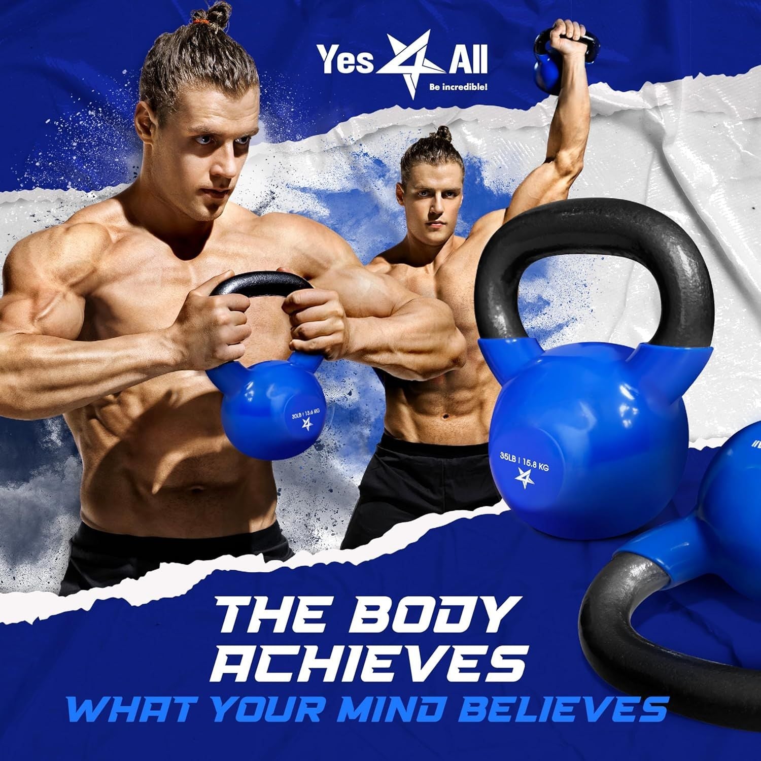 Vinyl Coated Cast Iron Kettlebell