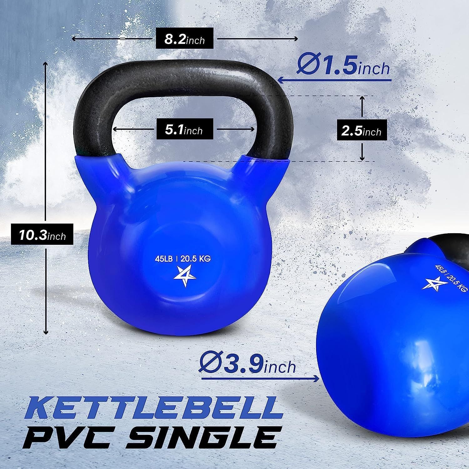 Vinyl Coated Cast Iron Kettlebell