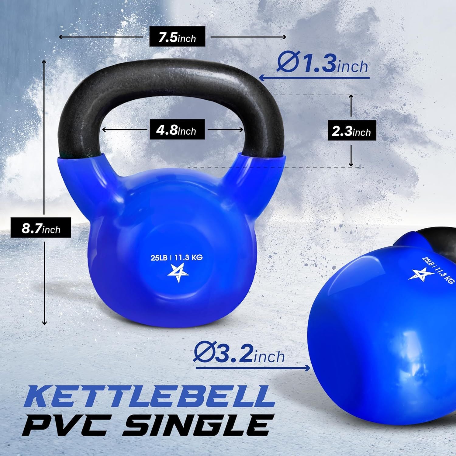 Vinyl Coated Cast Iron Kettlebell