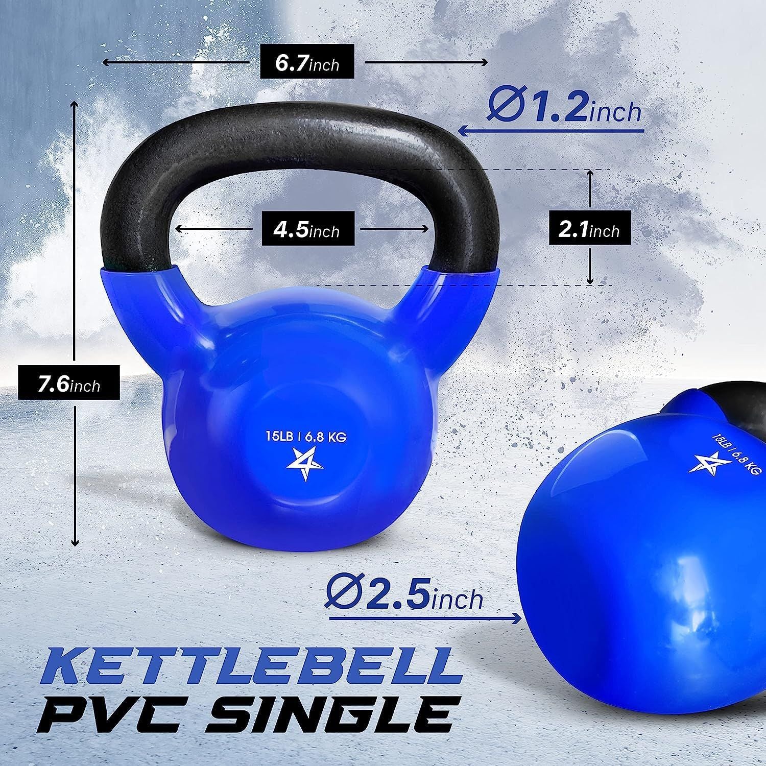 Vinyl Coated Cast Iron Kettlebell