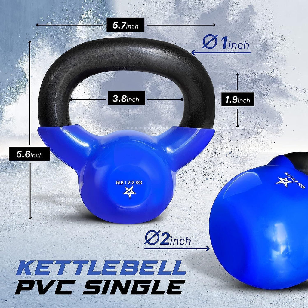 Vinyl Coated Cast Iron Kettlebell