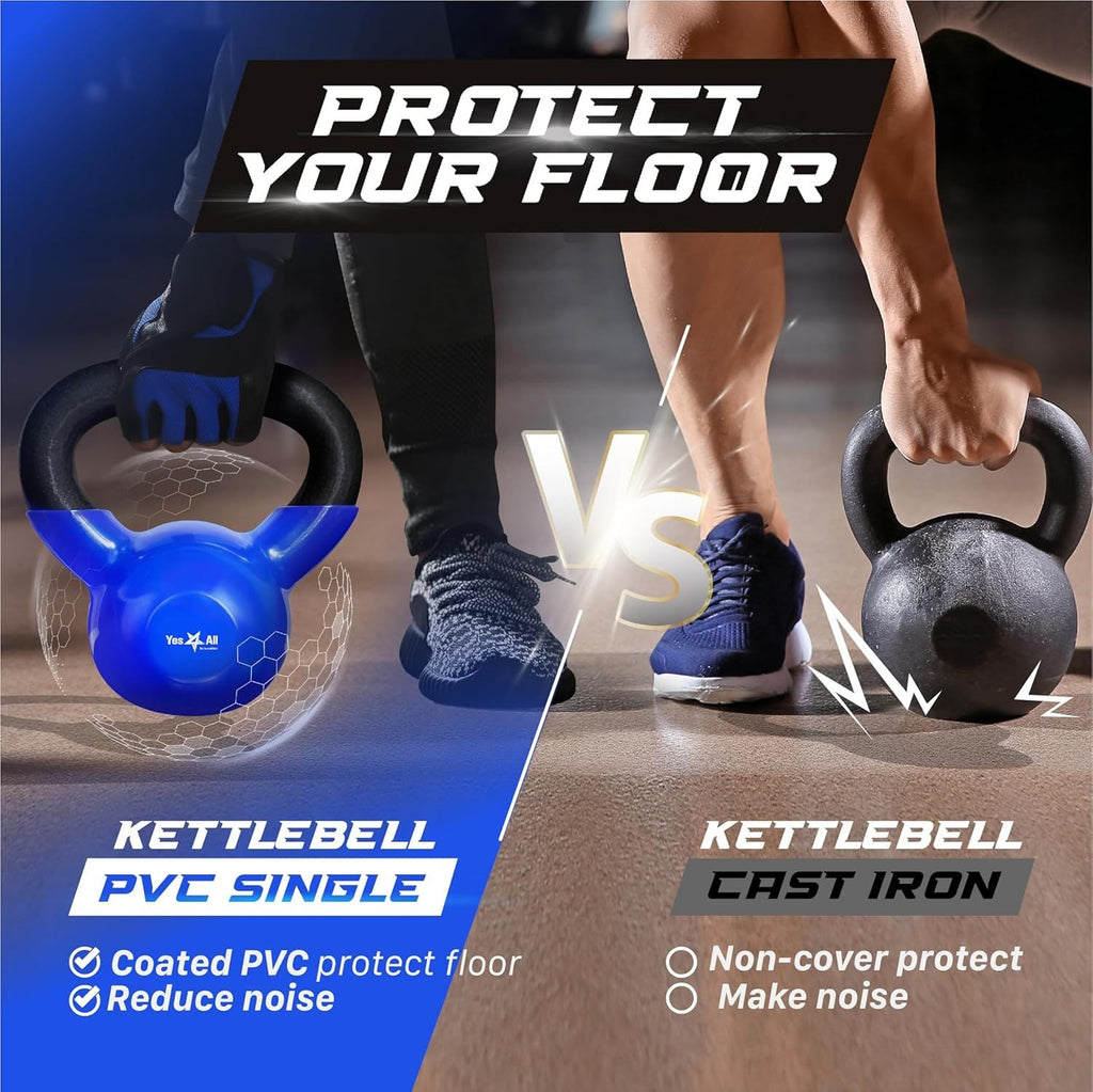 Vinyl Coated Cast Iron Kettlebell