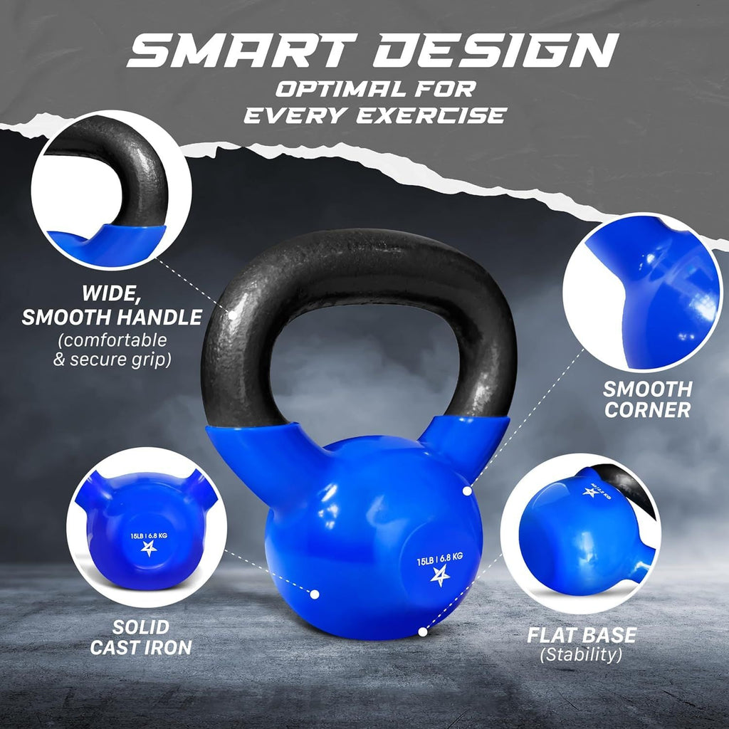 Vinyl Coated Cast Iron Kettlebell