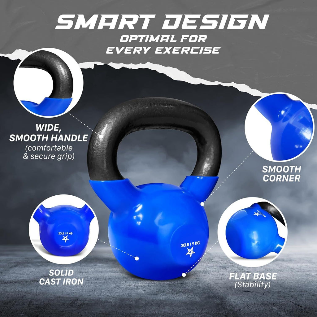 Vinyl Coated Cast Iron Kettlebell