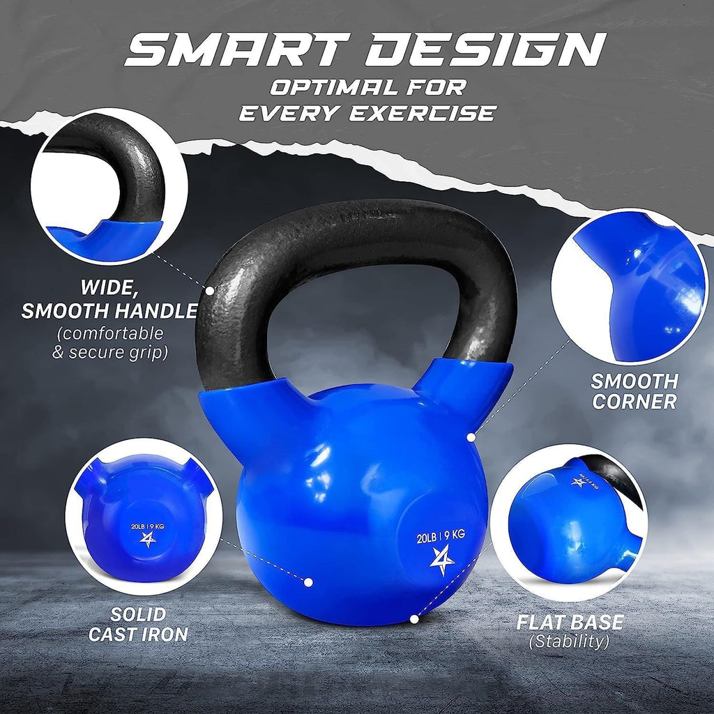 Vinyl Coated Cast Iron Kettlebell