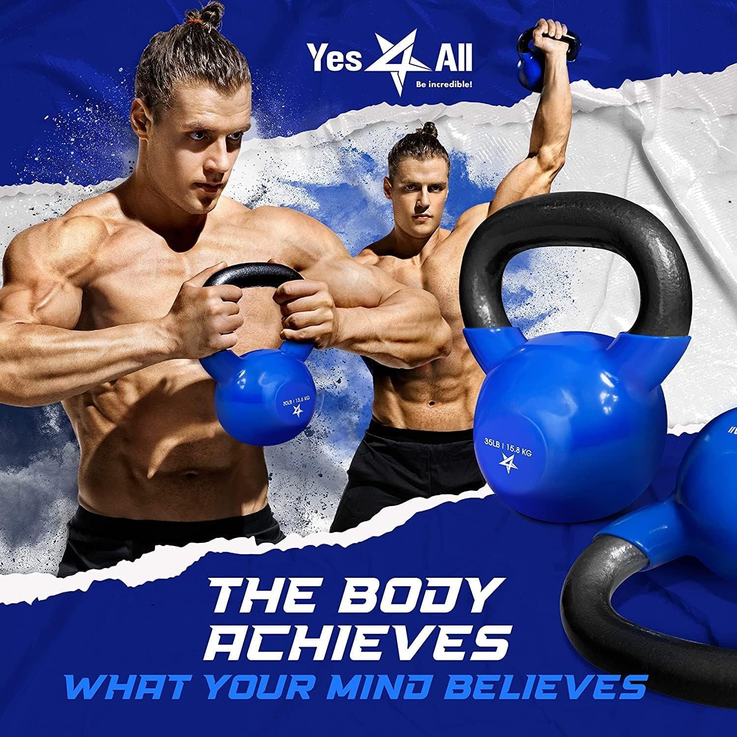 Vinyl Coated Cast Iron Kettlebell