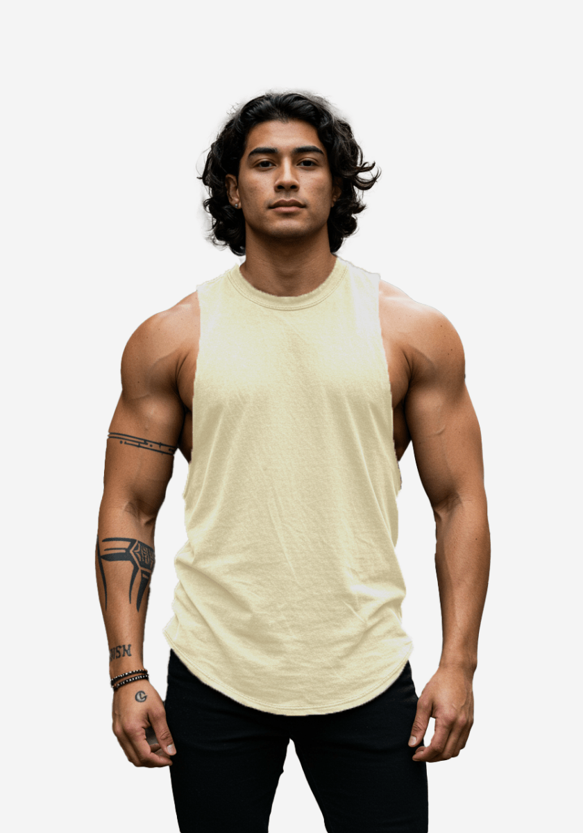 G West Men's Gym Tank | Oversized Cotton Training Tank