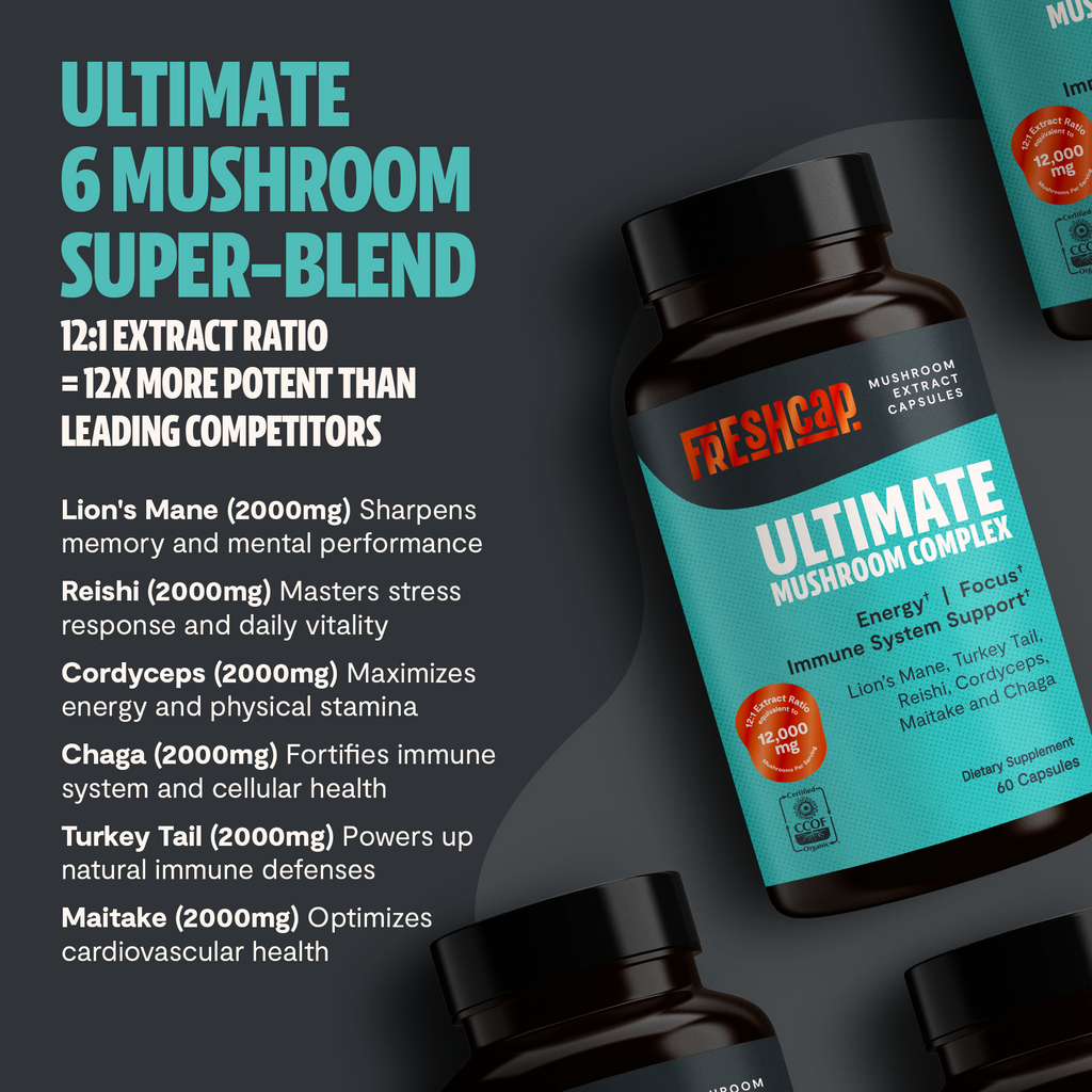Organic Mushroom Complex | Six-Mushroom Adaptogen Blend