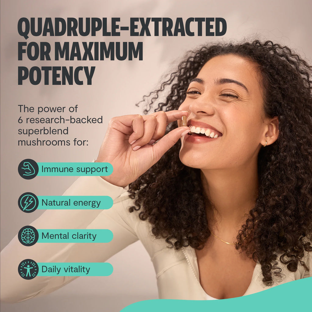 Organic Mushroom Complex | Six-Mushroom Adaptogen Blend