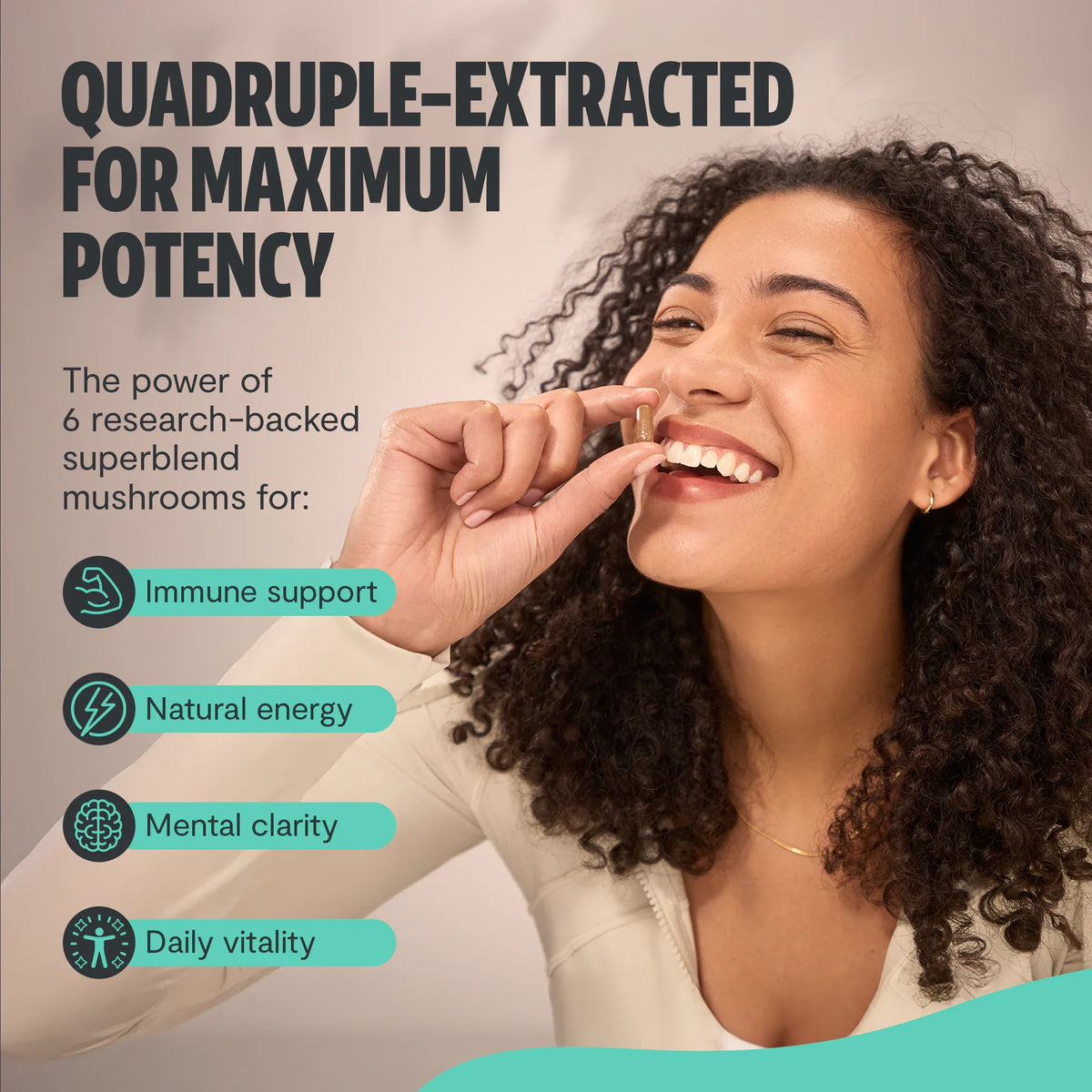 Organic Mushroom Complex | Six-Mushroom Adaptogen Blend