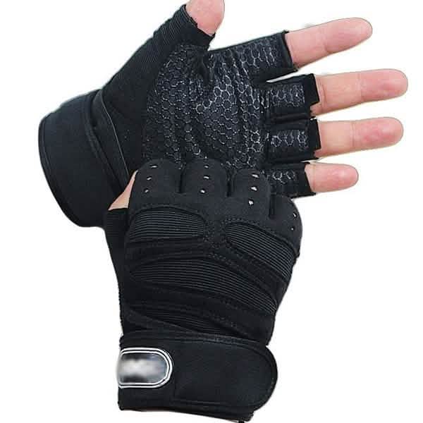 Men's Gym Gloves — Anti-Skid Grip, Nylon & Ottoman Material