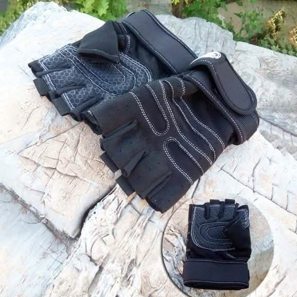 Men's Gym Gloves — Anti-Skid Grip, Nylon & Ottoman Material