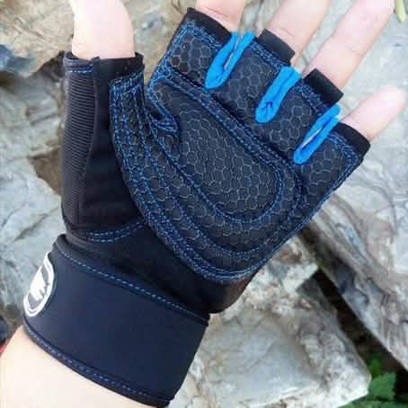 Men's Gym Gloves — Anti-Skid Grip, Nylon & Ottoman Material