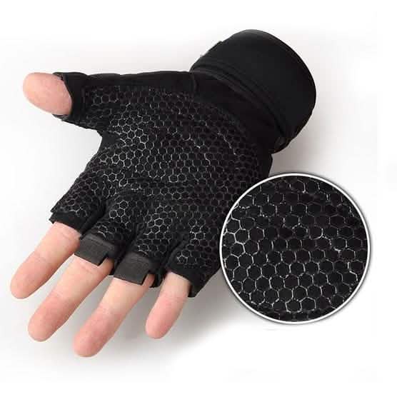 Men's Gym Gloves — Anti-Skid Grip, Nylon & Ottoman Material